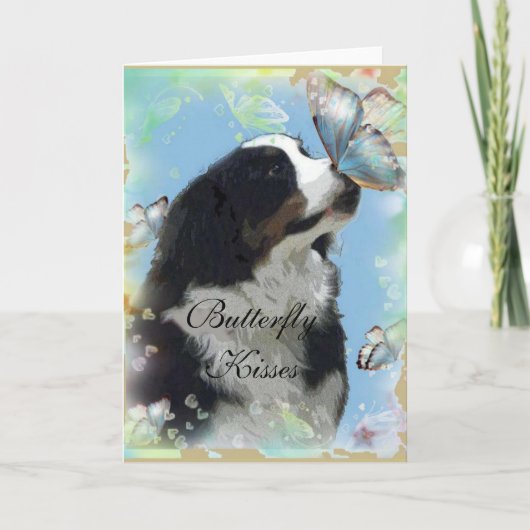 Bernese Mountain Hund Grußkarte Karte (Vorderseite)