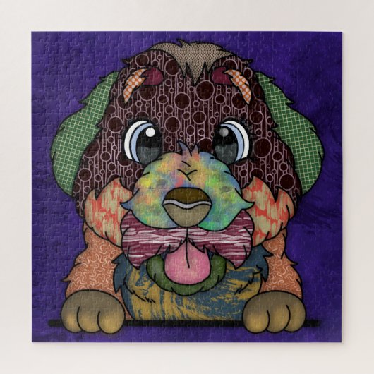 Bernese Mountain Hund hässlich gegenüber Jigsaw Pu Puzzle (Vertikal)