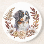 Bernese Mountain Hund Herbstkranz Getränkeuntersetzer (Vorne)