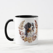 Bernese Mountain Hund Herbstkranz Tasse (Links)