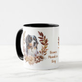 Bernese Mountain Hund Herbstkranz Tasse (Vorderseite Links)
