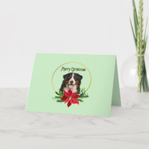 Bernese Mountain Hund im Holiday Wreath Feiertagskarte
