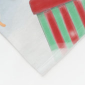 Bernese Mountain Hund im Schnee mit Weihnachtsgesc Fleecedecke (Ecke)