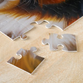 Bernese Mountain Hund in einem Hut am Strand Puzzle (Seite)