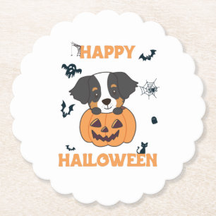 Bernese Mountain Hund in Pumpkin Hunde glücklich Untersetzer