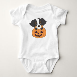 Bernese Mountain Hund in Pumpkin Hunde Happy Baby  Strampler