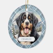 Bernese Mountain Hund Keramik Circle Ornament (Links)