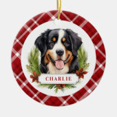 Bernese Mountain Hund Keramik Circle Ornament (Vorne)