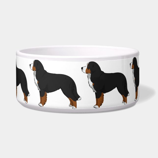 Bernese Mountain Hund Keramik Dog Bowl Napf (Vorderseite)