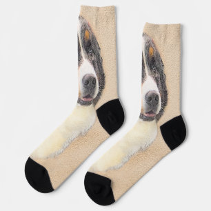 Bernese Mountain Hund Malerei - Niedlich Original  Socken