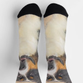 Bernese Mountain Hund Malerei - Niedlich Original Socken (Oben)