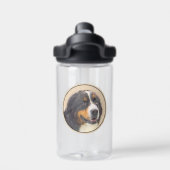 Bernese Mountain Hund Malerei - Niedlich Original  Trinkflasche (Rückseite)