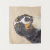 Bernese Mountain Hund Malerei - Niedlich Original  Wandteppich (Vorderseite)