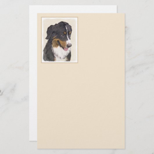 Bernese Mountain Hund Malerei - Original Hunde Kun (Vorne/Hinten)