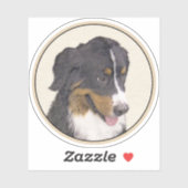 Bernese Mountain Hund Malerei - Original Hunde Kun Aufkleber (Blatt)