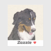 Bernese Mountain Hund Malerei - Original Hunde Kun Aufkleber (Blatt)