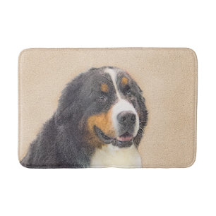 Bernese Mountain Hund Malerei - Original Hunde Kun Badematte