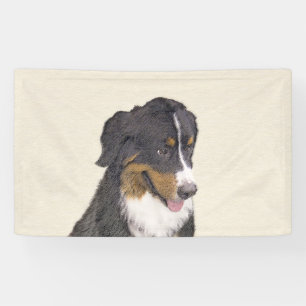 Bernese Mountain Hund Malerei - Original Hunde Kun Banner