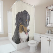 Bernese Mountain Hund Malerei - Original Hunde Kun Duschvorhang (Beispiel)