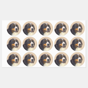 Bernese Mountain Hund Malerei - Original Hunde Kun Etiketten