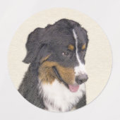 Bernese Mountain Hund Malerei - Original Hunde Kun Etiketten (Design 2)