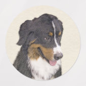 Bernese Mountain Hund Malerei - Original Hunde Kun Etiketten (Design 1)
