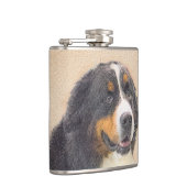 Bernese Mountain Hund Malerei - Original Hunde Kun Flachmann (Rechts)