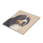 Bernese Mountain Hund Malerei - Original Hunde Kun Fliese (Seite)