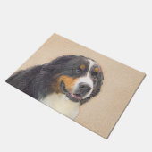 Bernese Mountain Hund Malerei - Original Hunde Kun Fußmatte (Schrägansicht)