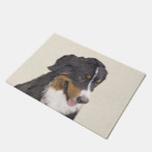Bernese Mountain Hund Malerei - Original Hunde Kun Fußmatte (Schrägansicht)