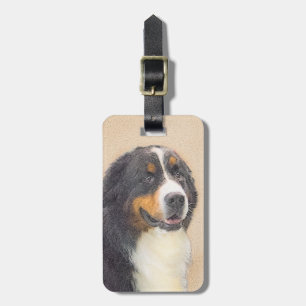 Bernese Mountain Hund Malerei - Original Hunde Kun Gepäckanhänger