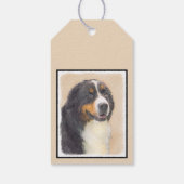 Bernese Mountain Hund Malerei - Original Hunde Kun Geschenkanhänger (Rückseite)