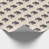 Bernese Mountain Hund Malerei - Original Hunde Kun Geschenkpapier (Ecke)