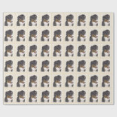 Bernese Mountain Hund Malerei - Original Hunde Kun Geschenkpapier (Flach)