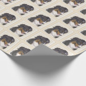Bernese Mountain Hund Malerei - Original Hunde Kun Geschenkpapier (Ecke)