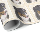 Bernese Mountain Hund Malerei - Original Hunde Kun Geschenkpapier (Rolleneckpunkt)