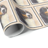 Bernese Mountain Hund Malerei - Original Hunde Kun Geschenkpapier (Rolleneckpunkt)