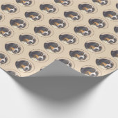 Bernese Mountain Hund Malerei - Original Hunde Kun Geschenkpapier (Ecke)