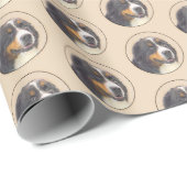 Bernese Mountain Hund Malerei - Original Hunde Kun Geschenkpapier (Rolleneckpunkt)