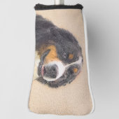 Bernese Mountain Hund Malerei - Original Hunde Kun Golf Headcover (Rotieren 90)