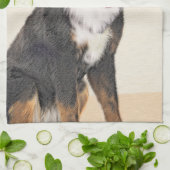 Bernese Mountain Hund Malerei - Original Hunde Kun Handtuch (Gefaltet)