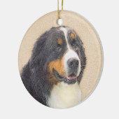 Bernese Mountain Hund Malerei - Original Hunde Kun Keramik Ornament (Links)
