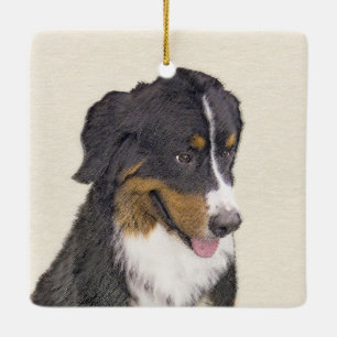 Bernese Mountain Hund Malerei - Original Hunde Kun Keramikornament