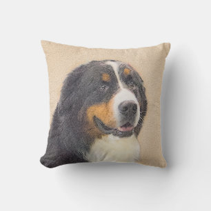 Bernese Mountain Hund Malerei - Original Hunde Kun Kissen