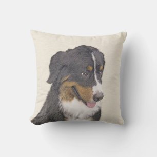 Bernese Mountain Hund Malerei - Original Hunde Kun Kissen