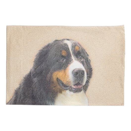 Bernese Mountain Hund Malerei - Original Hunde Kun Kissenbezug (Rückseite)