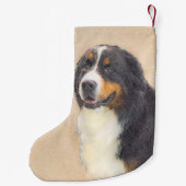 Bernese Mountain Hund Malerei - Original Hunde Kun Kleiner Weihnachtsstrumpf (Rückseite)
