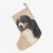 Bernese Mountain Hund Malerei - Original Hunde Kun Kleiner Weihnachtsstrumpf (Rückseite (Hängend))
