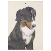 Bernese Mountain Hund Malerei - Original Hunde Kun Klemmbrett (Rückseite)