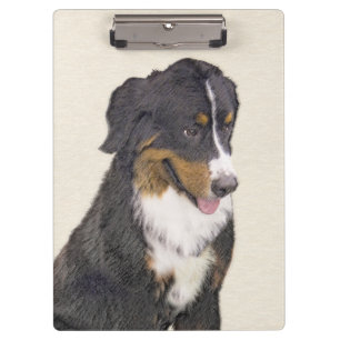 Bernese Mountain Hund Malerei - Original Hunde Kun Klemmbrett